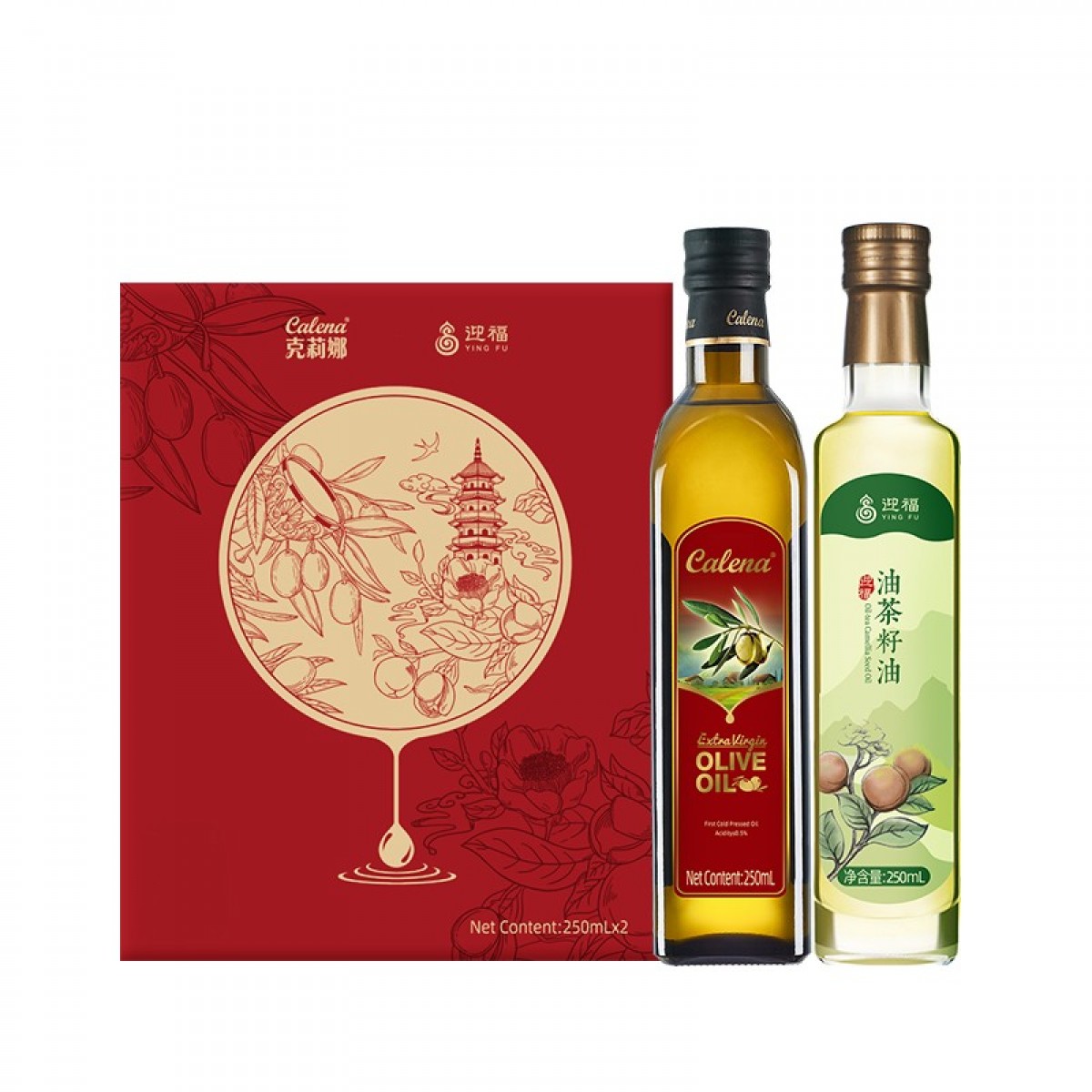 克莉娜 橄榄油250ml食用油礼盒装特级初榨西班牙进口榄橄油 250ml*2礼盒装 单位：盒