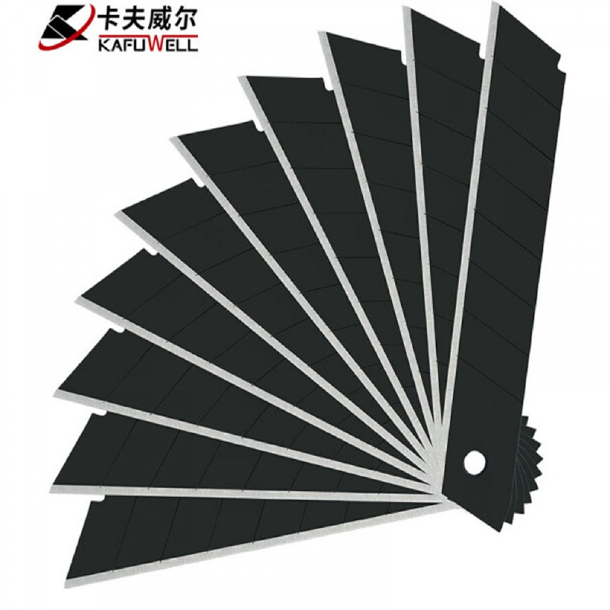 卡夫威尔 美工刀片 10片装 18mm 大号 SK5材质 壁纸刀 裁纸刀片 KU2714 20个起订 单位：个