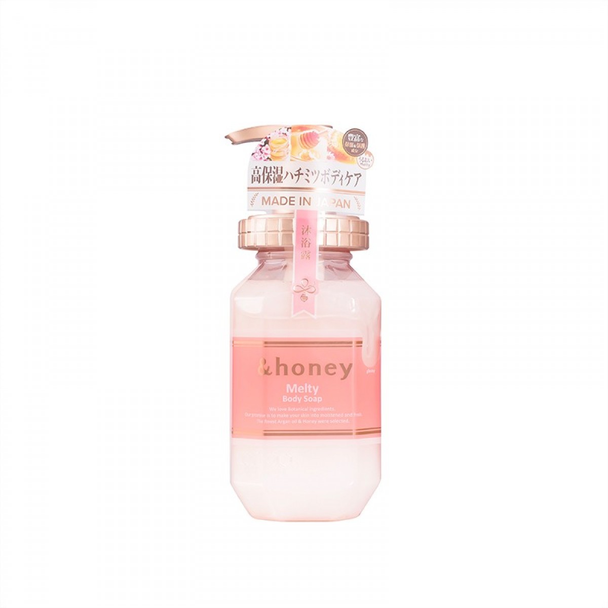 安蒂花子（&honey）沐浴露440ml 樱花限定款高保湿深层滋养留香沐浴乳 日本进口男女通用沐浴液