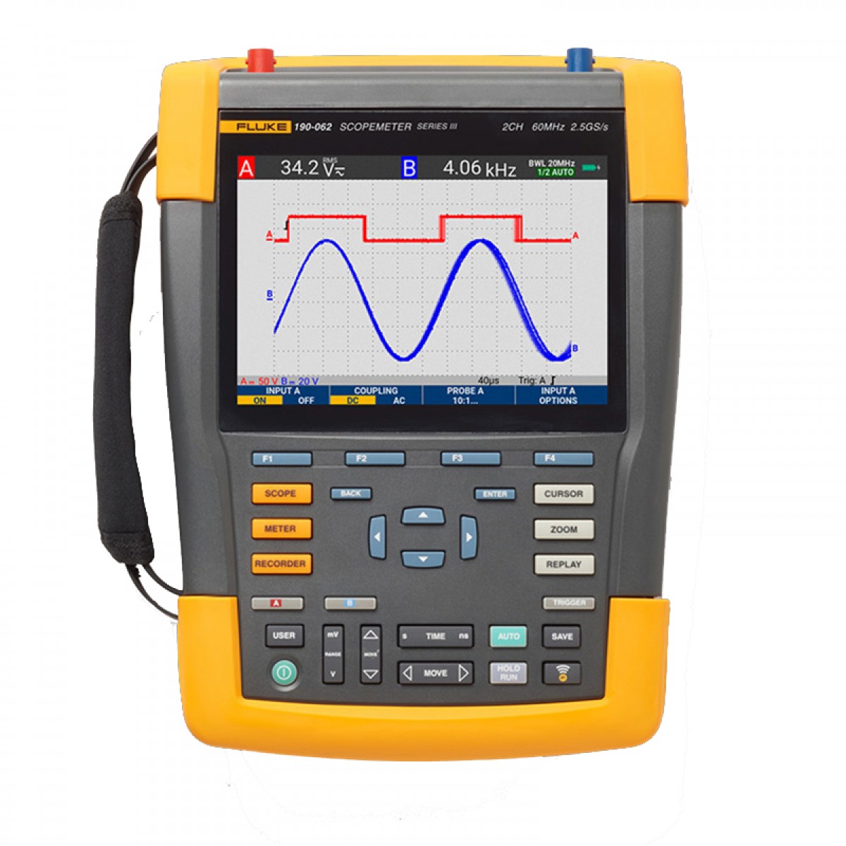 福禄克（FLUKE)190-104-III  ScopeMeter彩色数字示波表  100 MHz  FLUKE-190-104-III