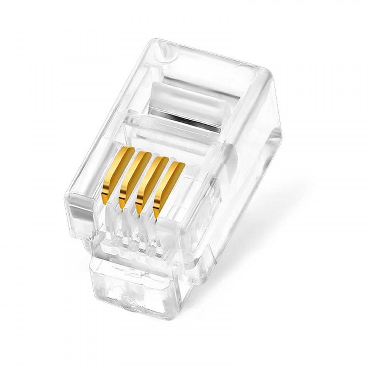 酷比客 L-CUBIC 水晶头 LCLNC3PLUG44 4芯电话水晶头 4P4C 100只/盒