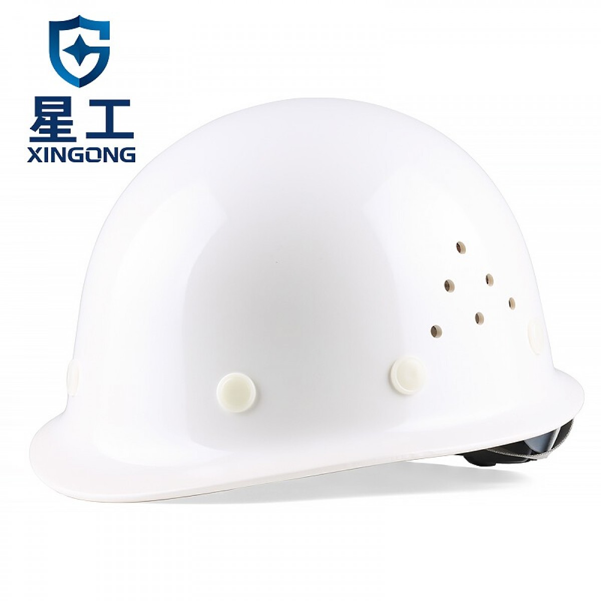 星工（XINGGONG）安全帽 可定制 工程工地电力施工安全帽  XGA-1T印字链接 1个 白色 5个起订