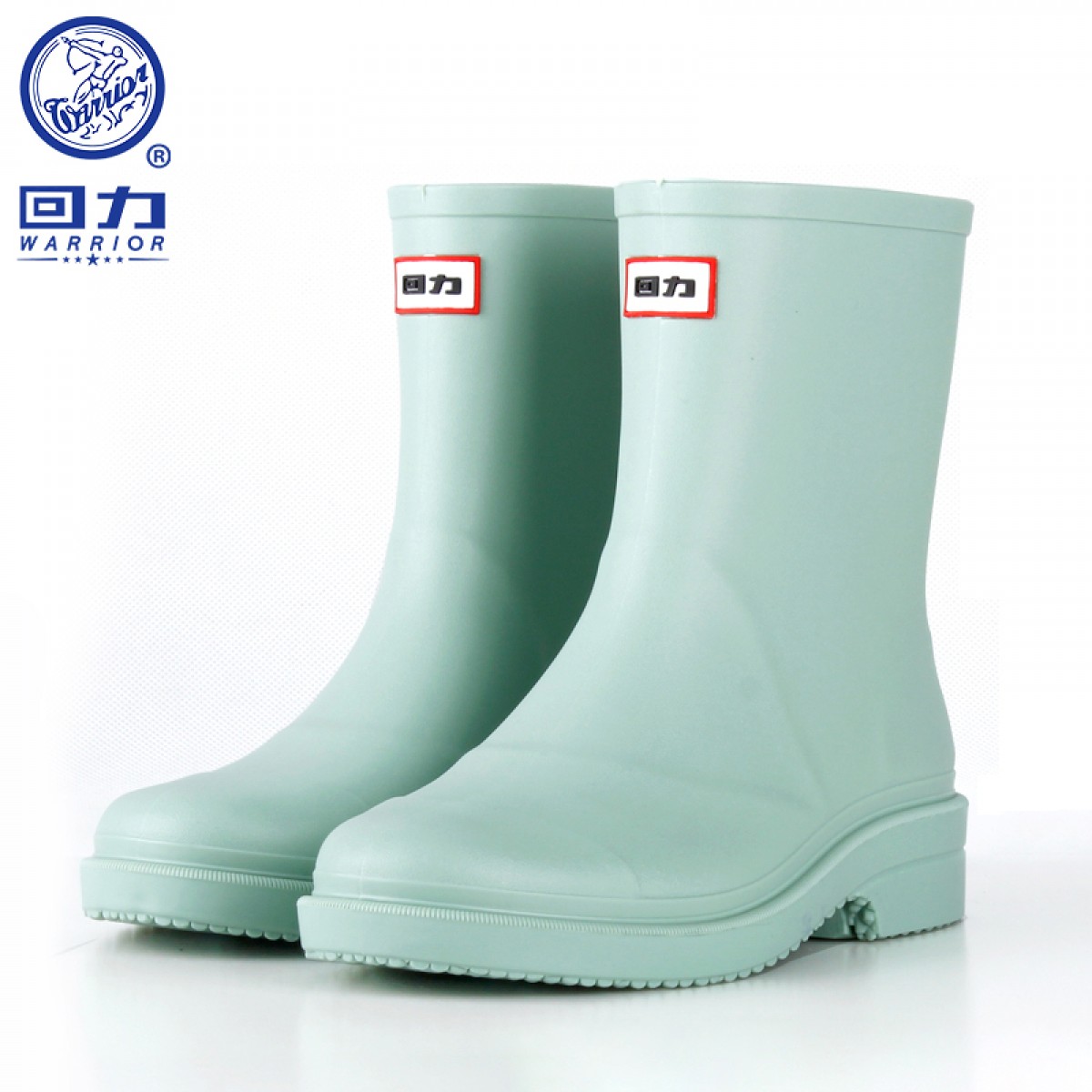 回力雨鞋女式款时尚雨靴户外下雨天防水不易滑水鞋耐磨胶鞋水靴 HXL023 绿色 36（36—41码，颜色可选，下单请备注）单位：双