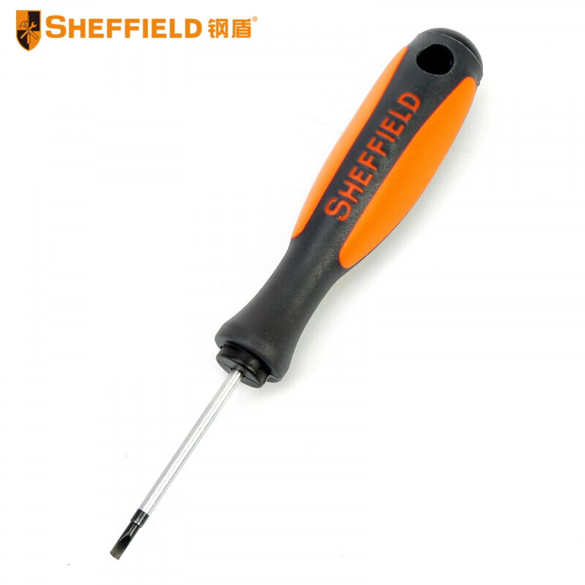 钢盾 SHEFFIELD S056402 工业级 螺丝刀 一字改锥硬起子 平口大起子 双色柄平行一字螺丝批2.5x50mm 10个起订