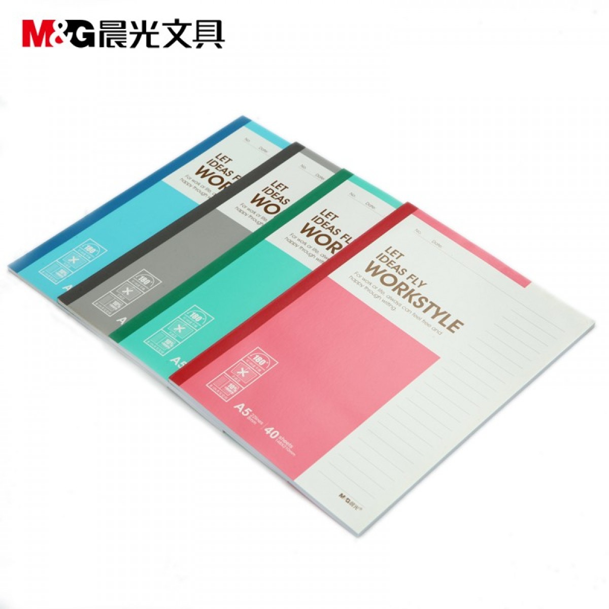 晨光（M&G）APYJQ411 A5无线装订本40页商务软抄记事本 办公学习用学生笔记本单线本 10本装/包 5包起订 单位：包