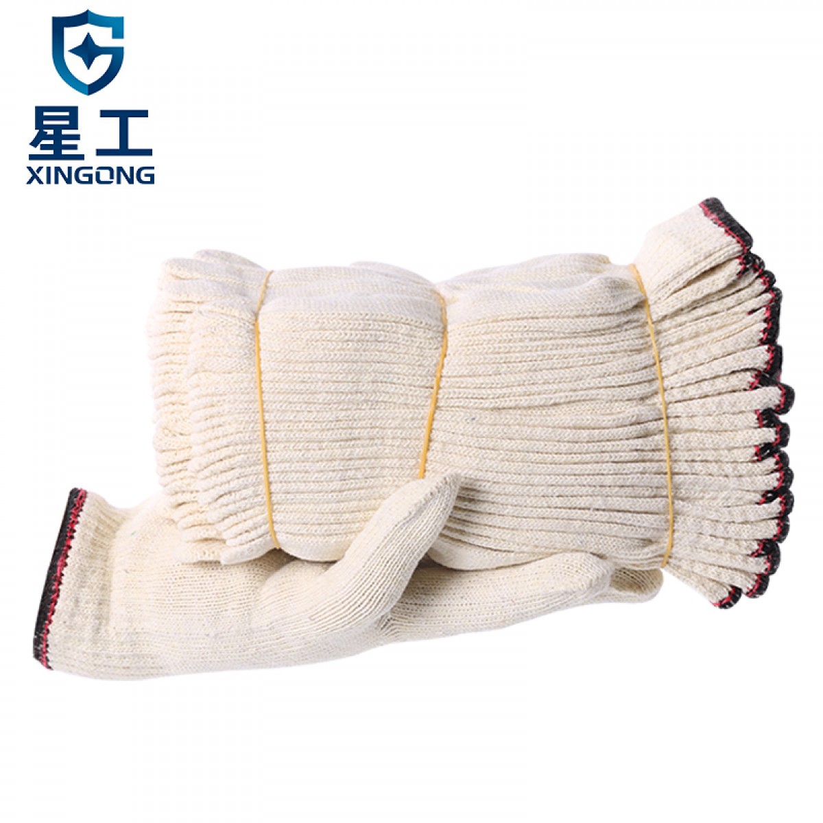 星工（XINGGONG）线手套 加密耐磨 细纱棉纱工作防护劳保手套 12付/包 5包起订 XGS-X1