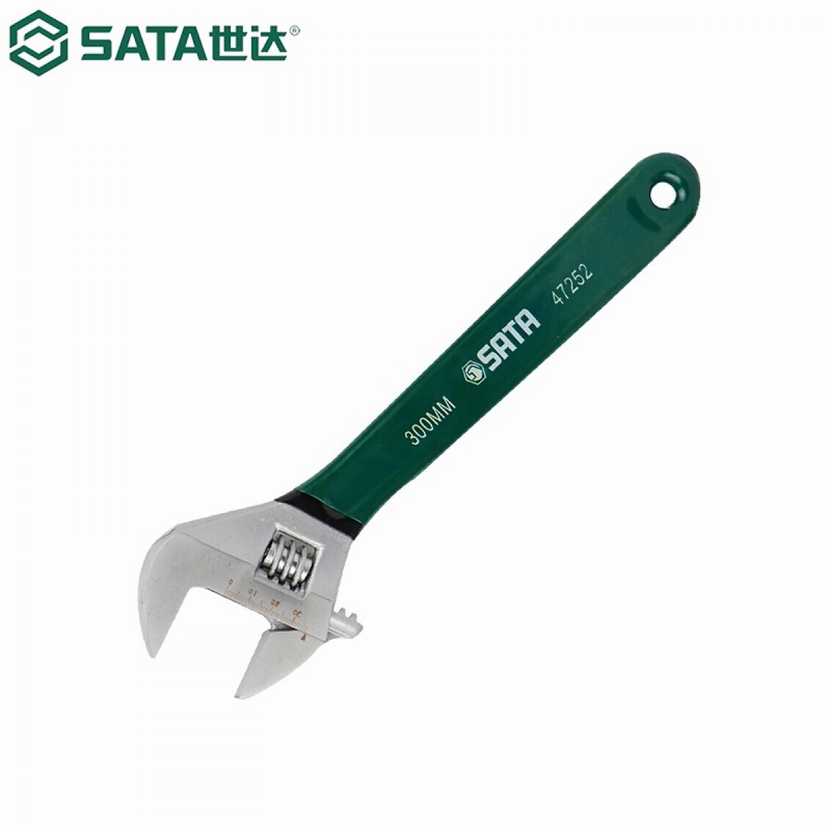 世达（SATA）沾塑欧式活动扳手12寸 47252（开口34mm）单位：把