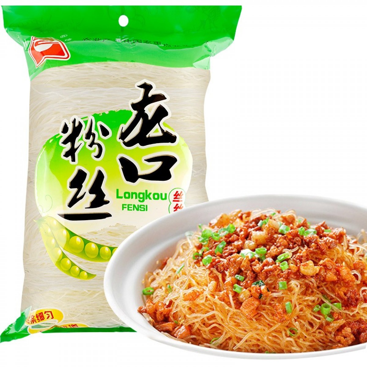 川珍 龙口粉丝380g 水晶绿豆粉丝蒜蓉扇贝配料 酸辣细粉条 南北干货火锅食材
