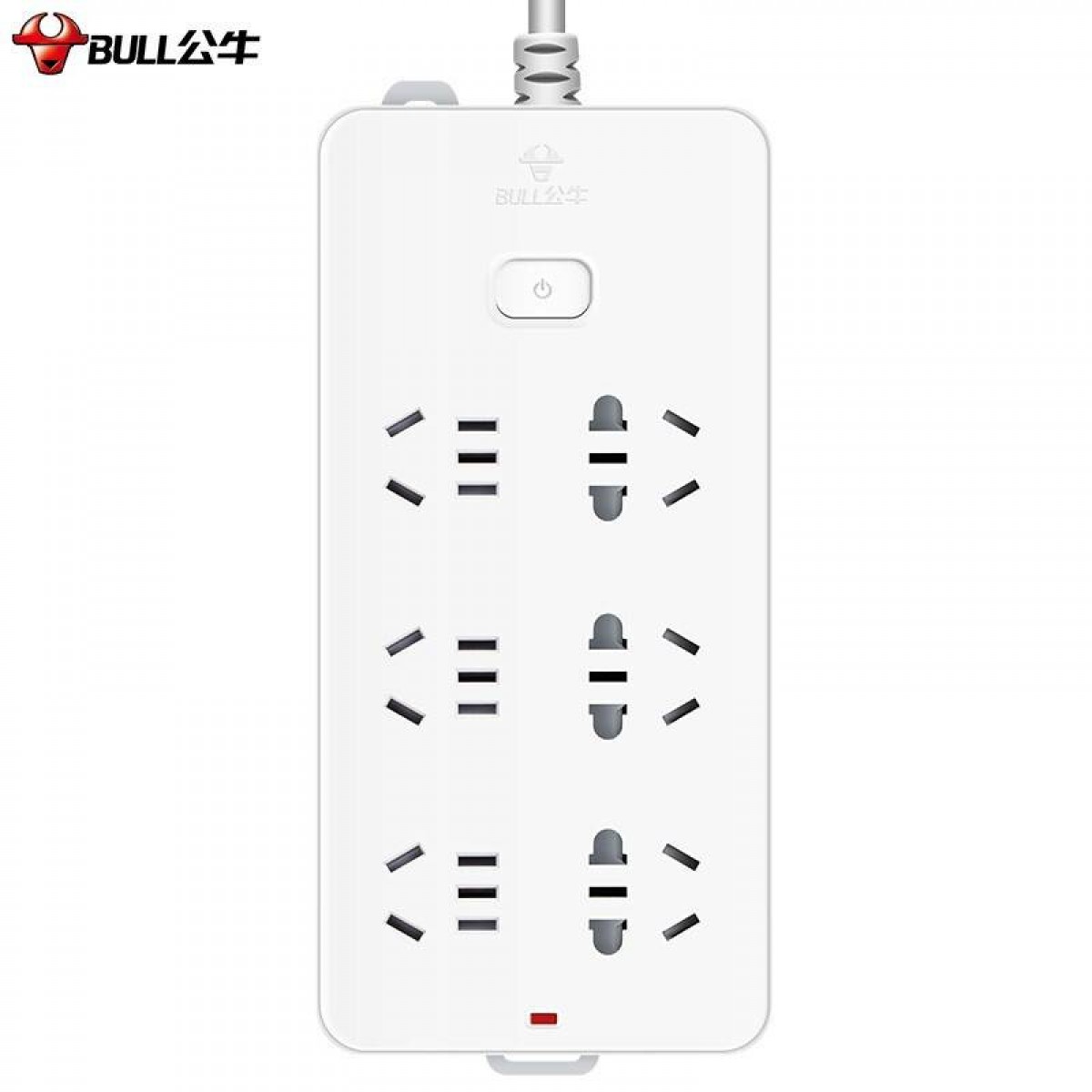 公牛（BULL）GN-216 过载保护排插/接线板 6位总控全长3米  3个起订 单位：个