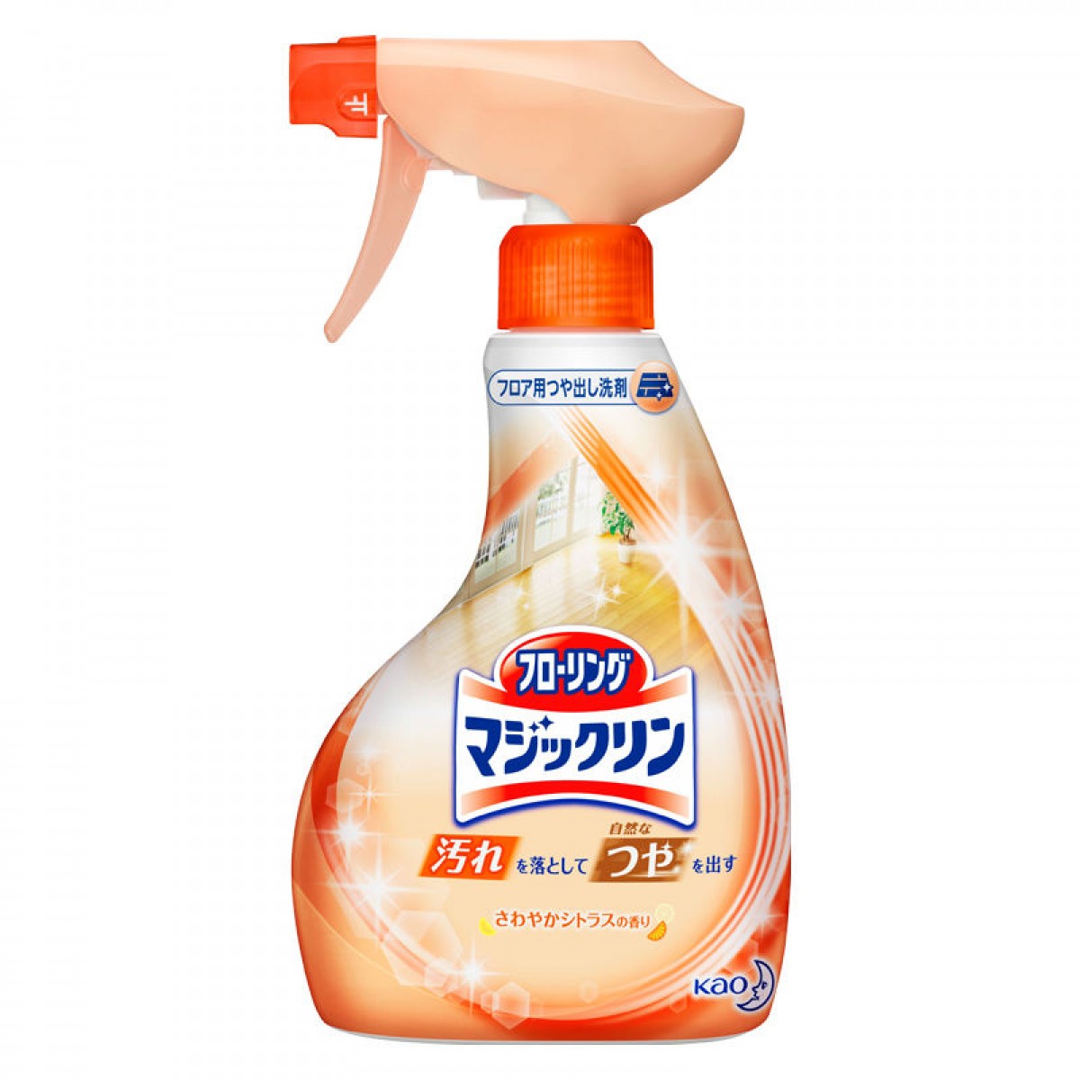 日本进口花王地板清洁剂留香喷雾速干亮洁去污木地板清洗剂400ml 地板清洁【柑橘香】*1瓶 单位：瓶 3瓶起订