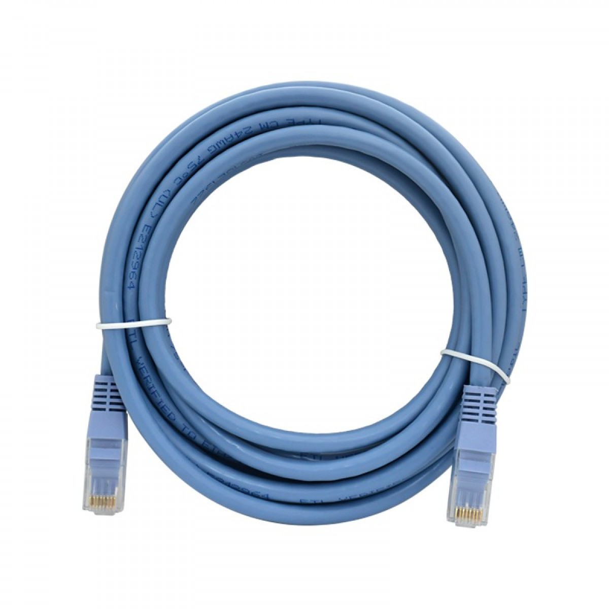 酷比客/L-CUBIC cat6 电脑路由器家用高速六类网络跳线千兆网线代订做塑料袋反夹联络 蓝色 50米