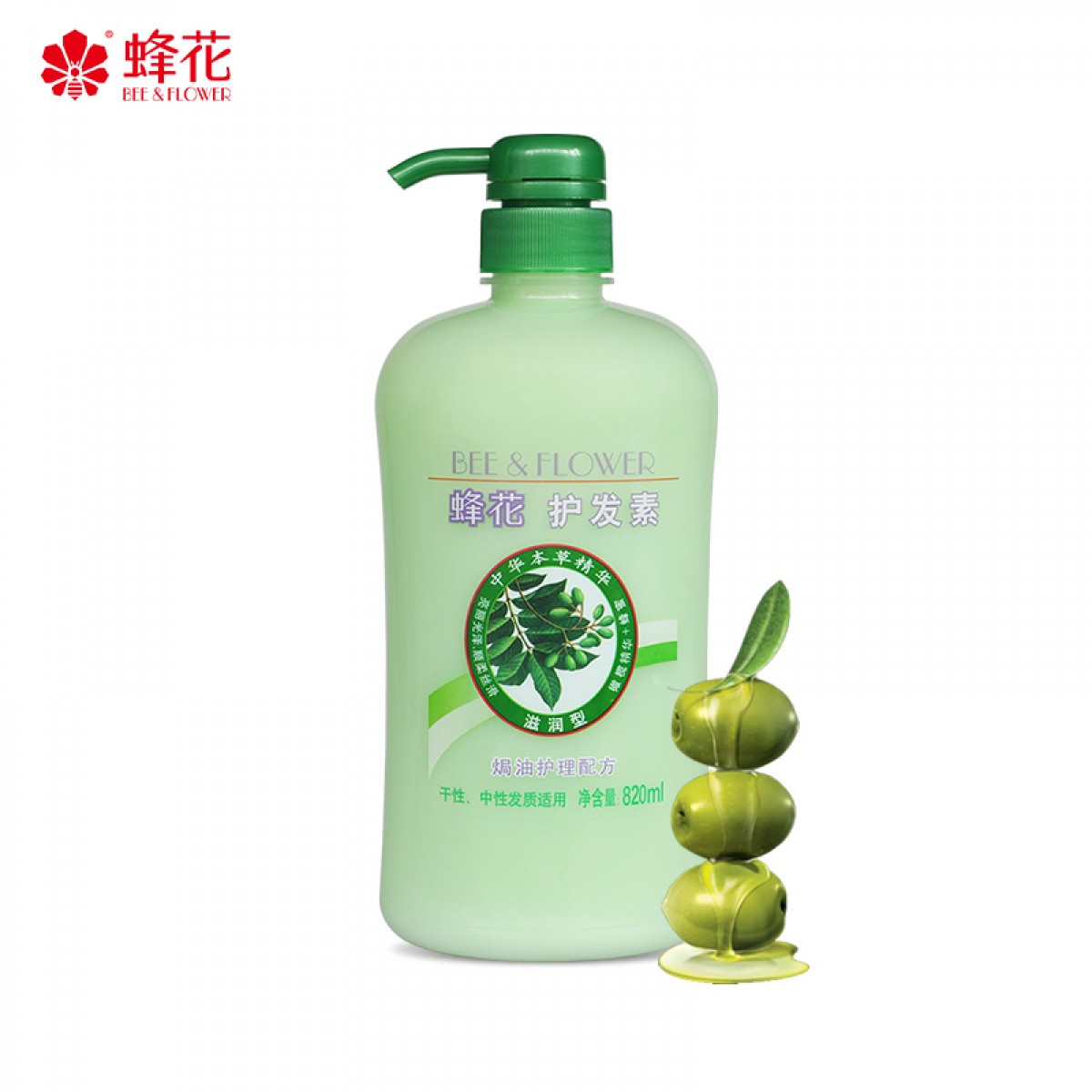 蜂花 本草精华滋润护发素820ml 焗油护理改善毛躁强韧秀发 男女士润发乳 单位：瓶 5瓶起订