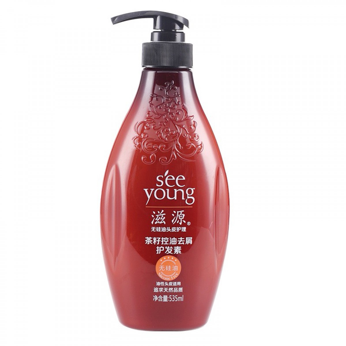 滋源茶籽控油去屑无硅油护发素535ml油性头皮适用  单位：瓶  3瓶起订