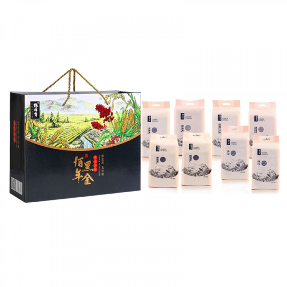 粮佰年 佰年黑金杂粮礼盒 小产区精选杂粮 五谷杂粮 粗粮 单位：盒