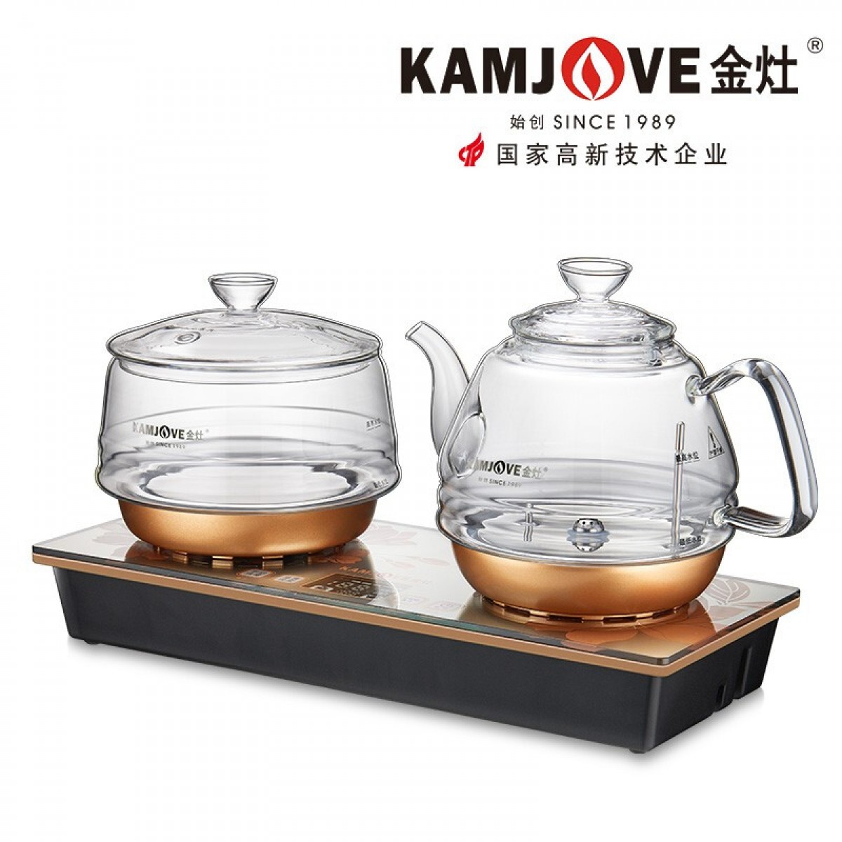 金灶（KAMJOVE）电茶炉遥控涌泉式底部自动上水电热水壶玻璃煮水烧水壶电热茶炉家用 新升级智能遥控款 单位：套