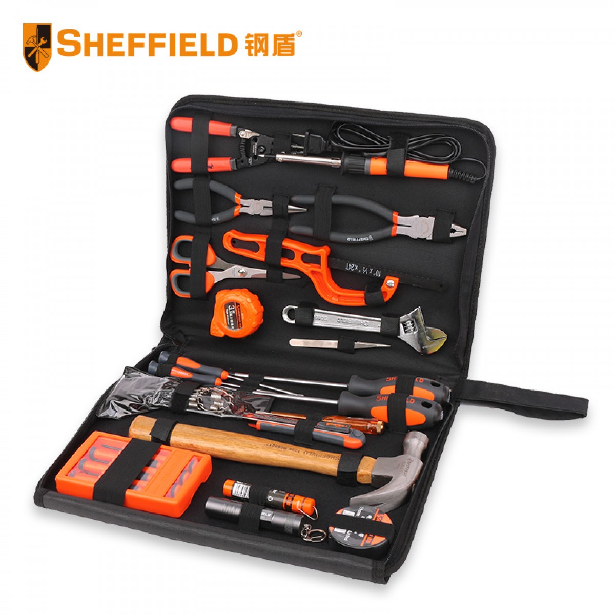 钢盾  SHEFFIELD S033002  21件套高级通用工具包维修工具 电讯维修工具包套装 家用工具包组套
