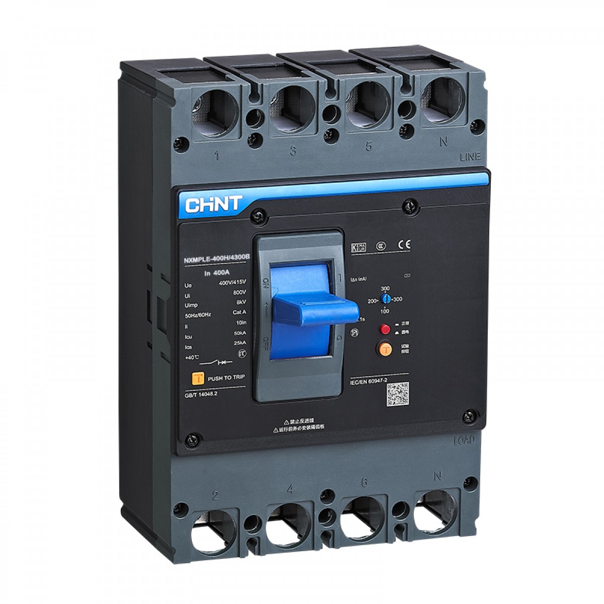 正泰 电器过载短路漏电保护器 NXMPLE-400H/4300B 400A C 单位：个