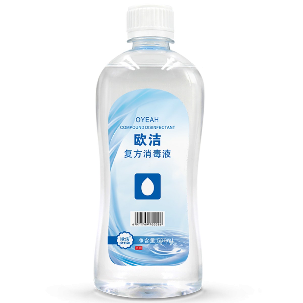 欧洁 酒精复方消毒液皮肤清洁手机家用物品杀菌消毒乙醇 500ml【1瓶装】10瓶起订