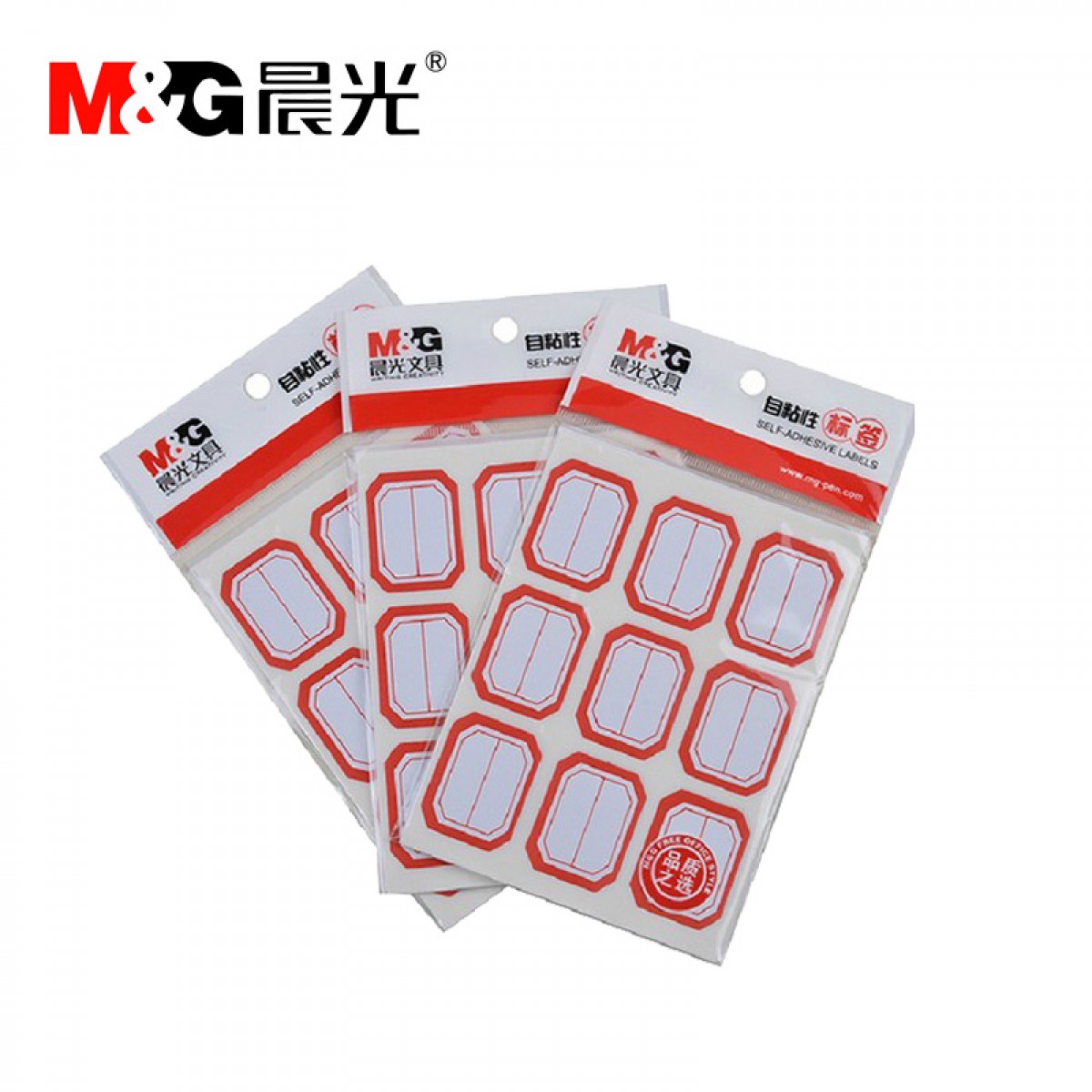 晨光（M&G）YT-11 自粘性标签纸口取纸/标价格贴/分类贴纸 红色 9枚X10张/包 30包装