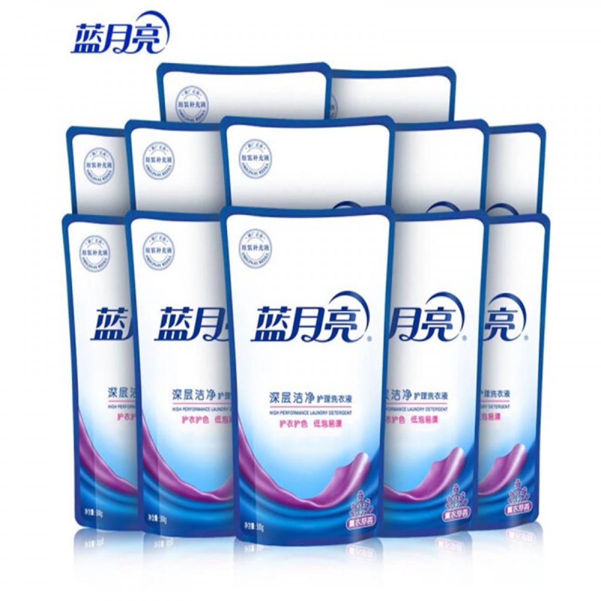 蓝月亮 深层洁净洗衣液自然香型500g*12袋 整箱装