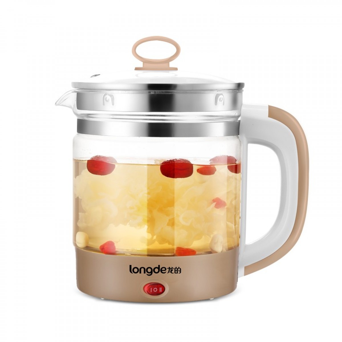 龙的（longde） 养生壶 高硼硅玻璃煮茶壶煎药壶 LD-YS1810B（新版）单位：台