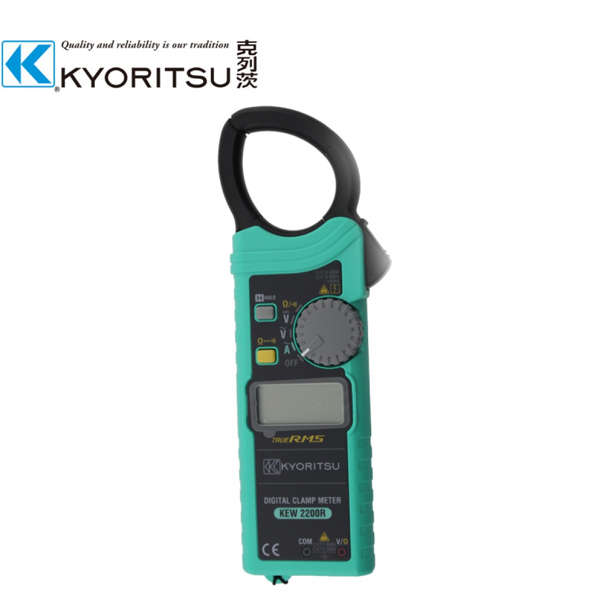 克列茨 KEW2200R 日本共立/kyoritsu 数字钳形表万用表交流1000A真有效值薄型33mm