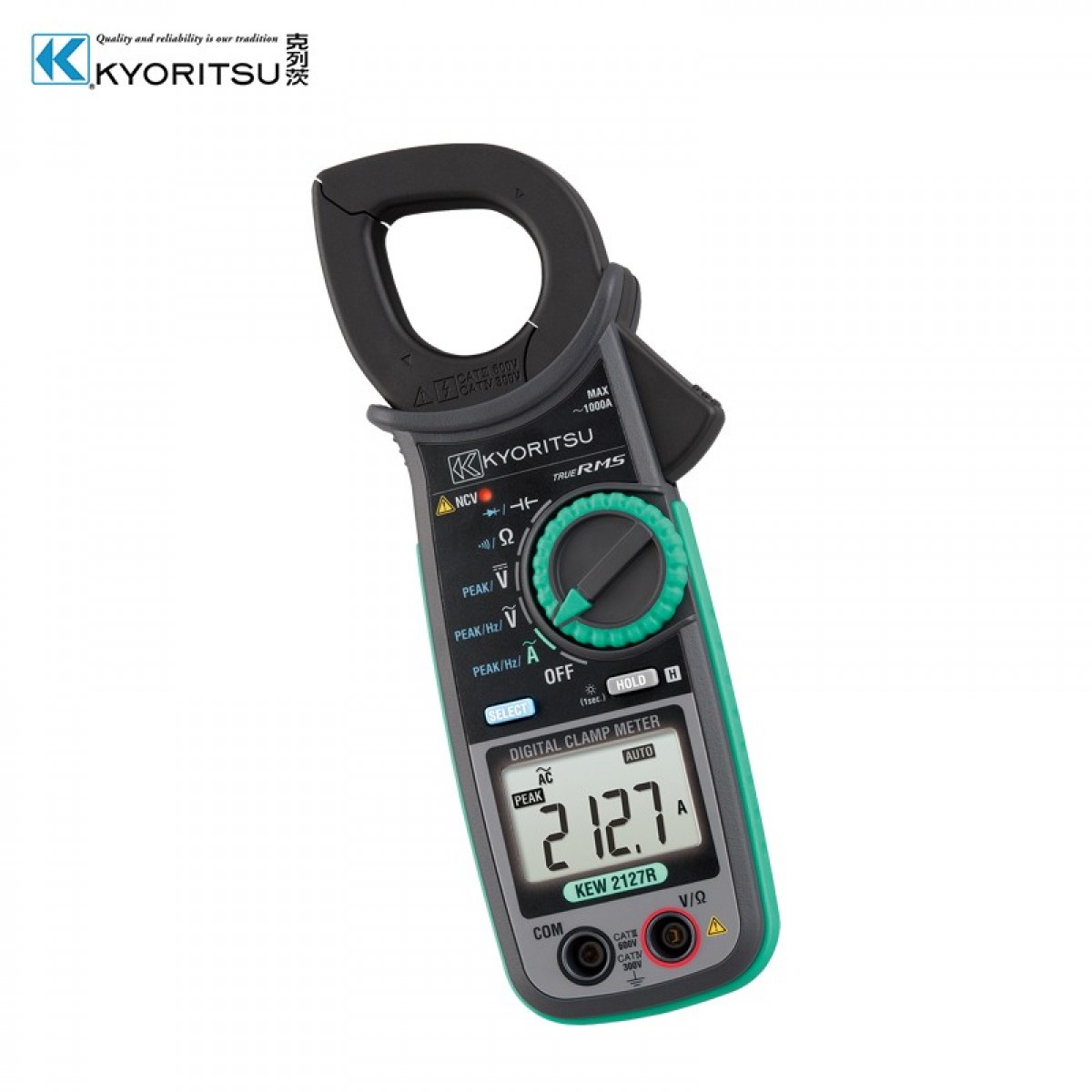 克列茨 KYORITSU 2127R 电流钳形表 万用表交流钳形表1000A