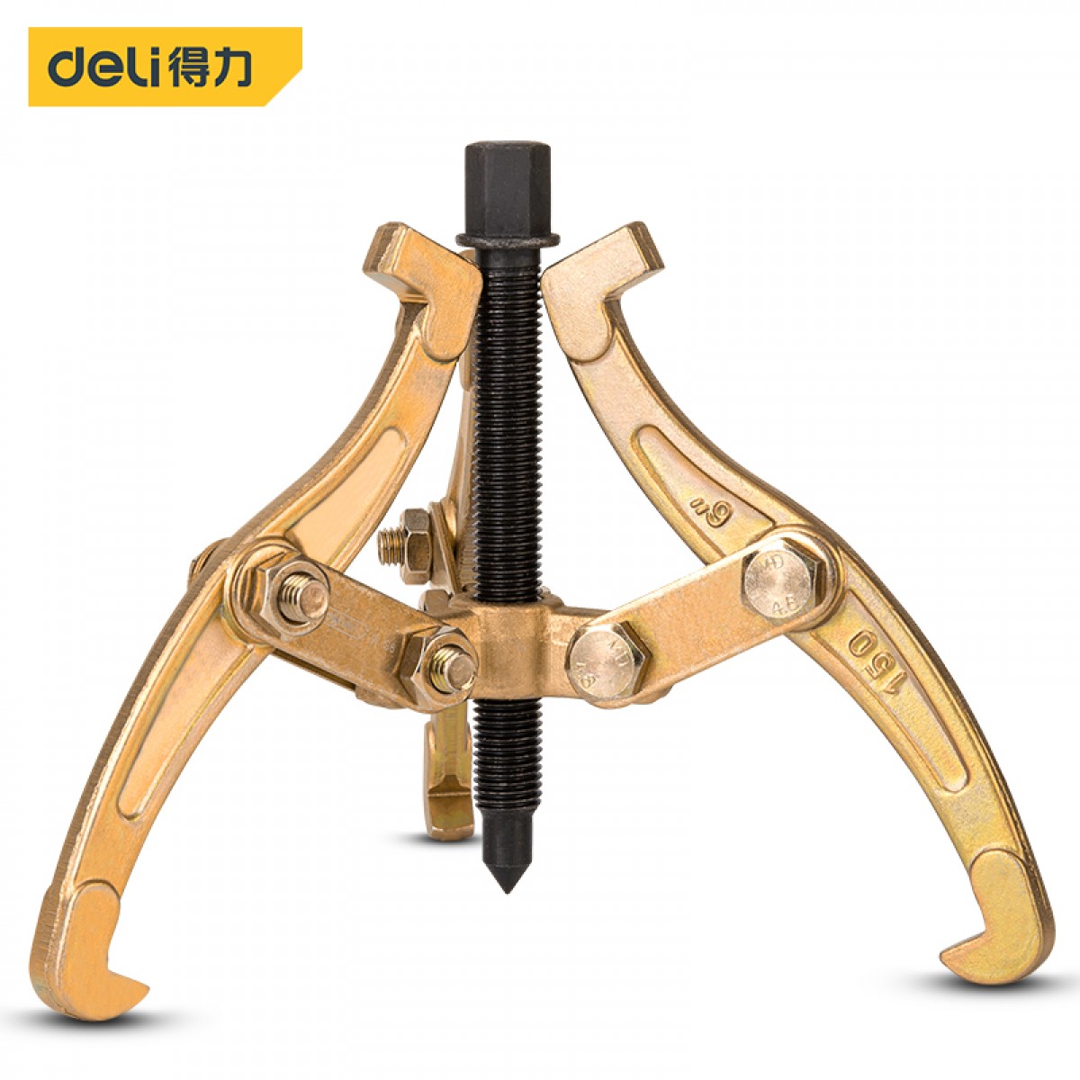 得力(deli) DL-S6 三爪拉马可调式起拔器轴承拆卸汽修工具拔轮器 6寸 1个 单位：个