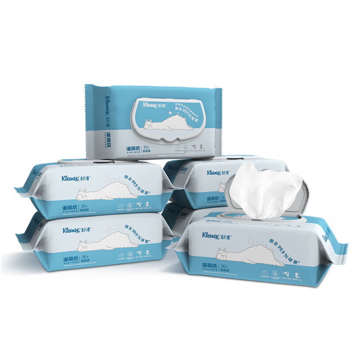 舒洁（Kleenex）湿厕纸家庭装80片*6包（480片）单位：组
