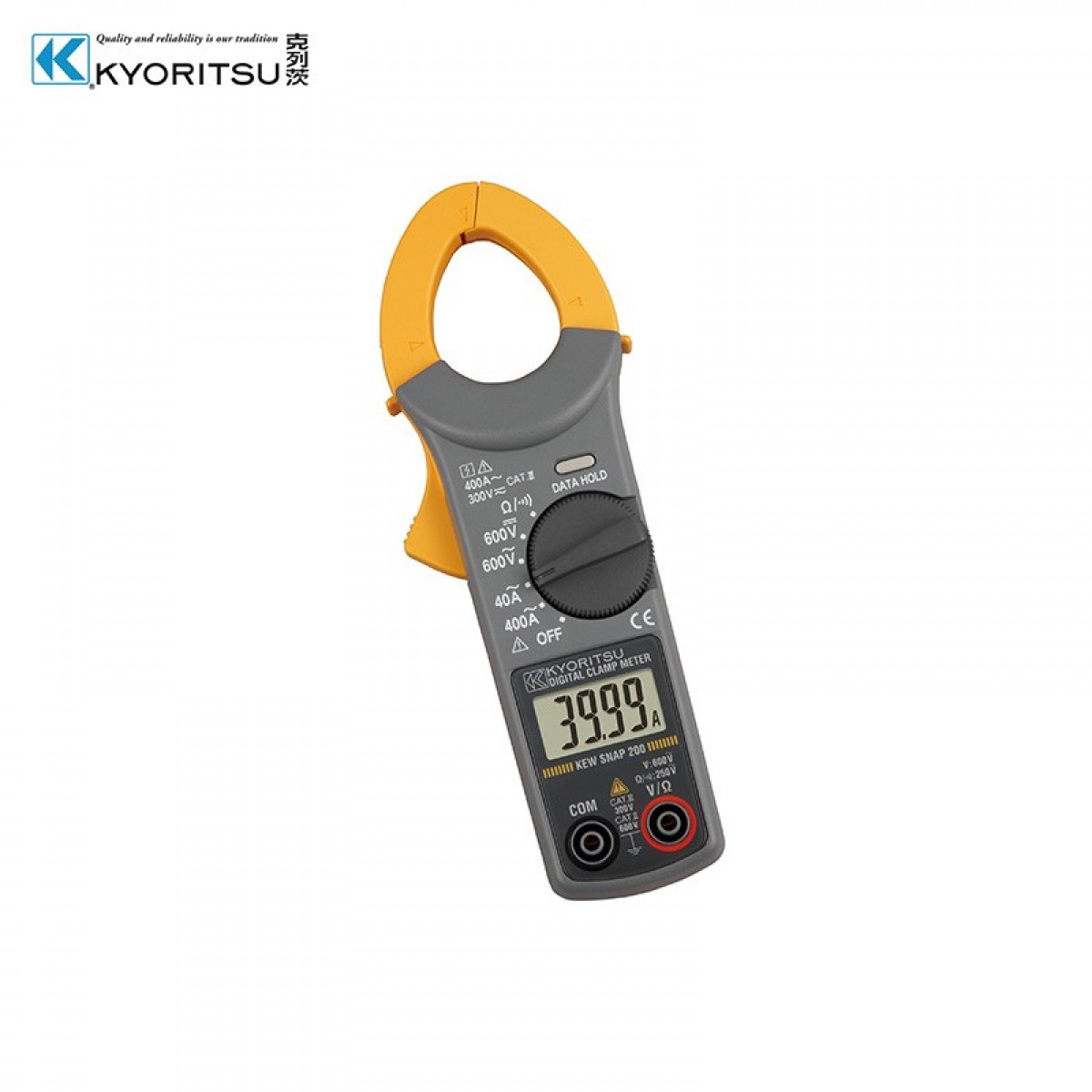 日本共立/KYORITSU克列茨 数字式钳形表 200（单交流400A，交/直流600V） 单位：台