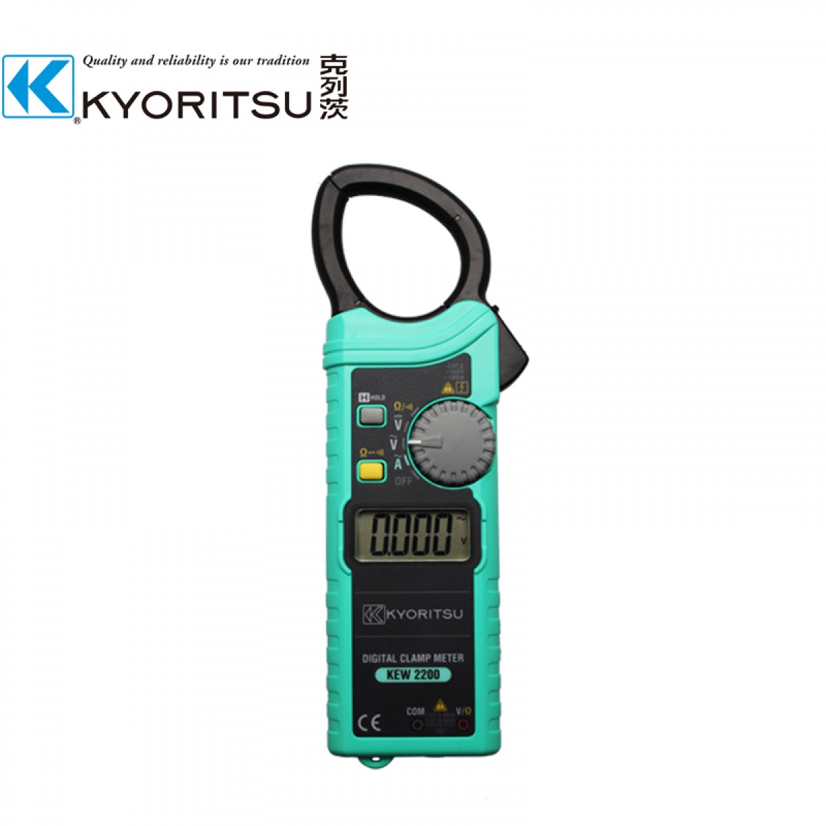 克列茨 KEW2200 日本共立/kyoritsu 薄型数字式钳形表万用表交流1000A钳口33mm