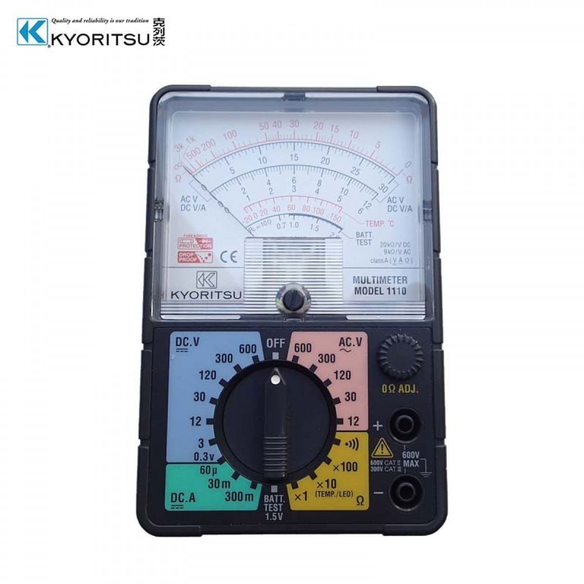 克列茨/KYORITSU 高精度指针式万用表1109S/1110/1019R 1110（指针高灵敏型）单位：台