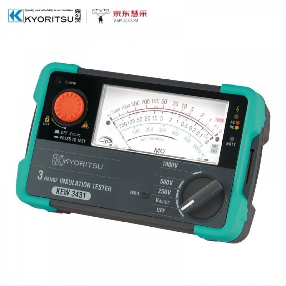 克列茨KYORITSU 兆欧表1000V 3431（250/500/1000V）