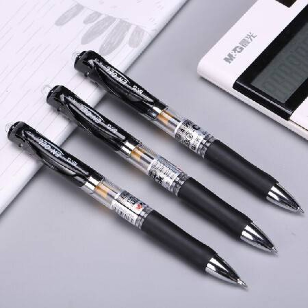 晨光(M&G) 文具K35/0.5mm中性笔混色装 按动笔 碳素笔 12支/盒（黑色） 单位：盒