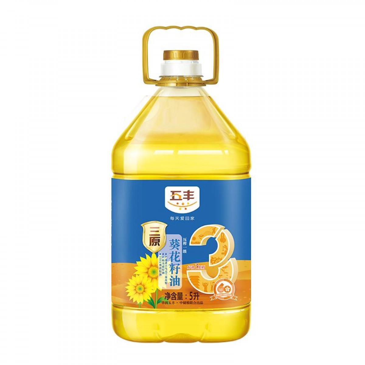 五丰三原 压榨 一级葵花籽油5L